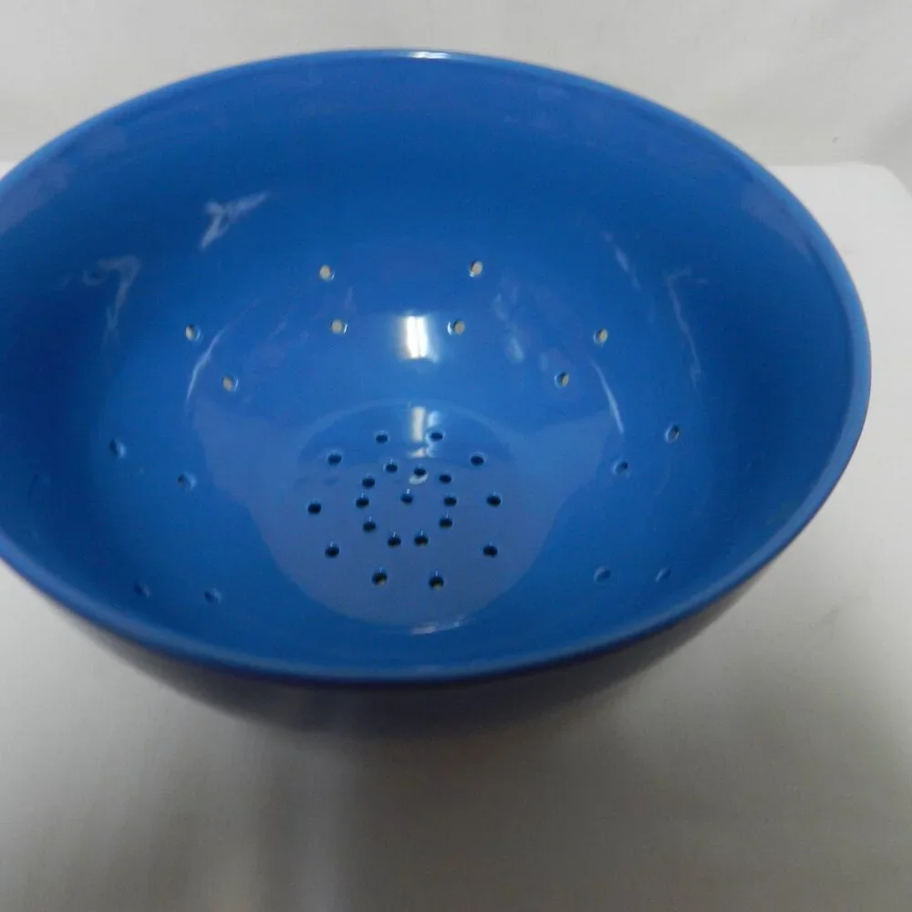 TAG colander strainer bowl ceramic insert blue Dishwasher Safe 4.5